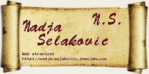 Nadja Selaković vizit kartica